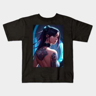 Cyberpunk girl Kids T-Shirt